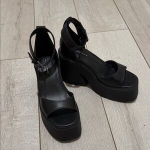 Windsor Smith Black Platform Heels